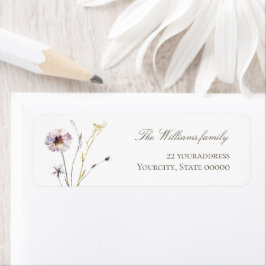 label voor wilde bloemen