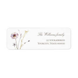 label voor wilde bloemen