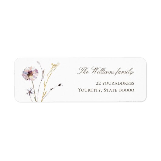 label voor wilde bloemen (Voorkant)