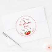 Label voor zelfgemaakte aardbeienrepen (Envelop)