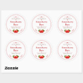 Label voor zelfgemaakte aardbeienrepen (Vel)