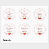Label voor zelfgemaakte aardbeiensaus (Vel)