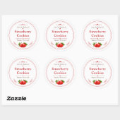 Label voor zelfgemaakte aardbeikoekjes (Vel)