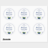 Label voor zelfgemaakte bosbessenbroodcake (Vel)
