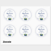 Label voor zelfgemaakte bosbessensaus (Vel)