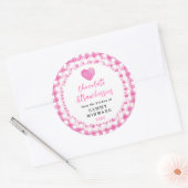 Label voor zelfgemaakte chocolade aardbeien (Envelop)