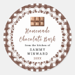 Label voor zelfgemaakte chocolade bark