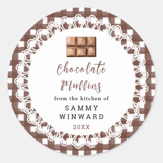 Label voor zelfgemaakte chocolademuffins (Voorkant)