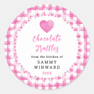 Label voor zelfgemaakte chocoladetruffels
