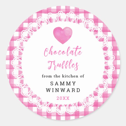 Label voor zelfgemaakte chocoladetruffels (Voorkant)