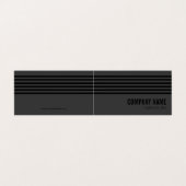 Label voor zwart en grijs ophangen visitekaartje (Buitenkant ongevouwen)