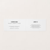 Label voor zwart en grijs ophangen visitekaartje (Binnenkant ongevouwen)