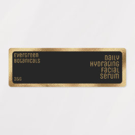 label waterbestendig schoonheidsproduct - zwart en
