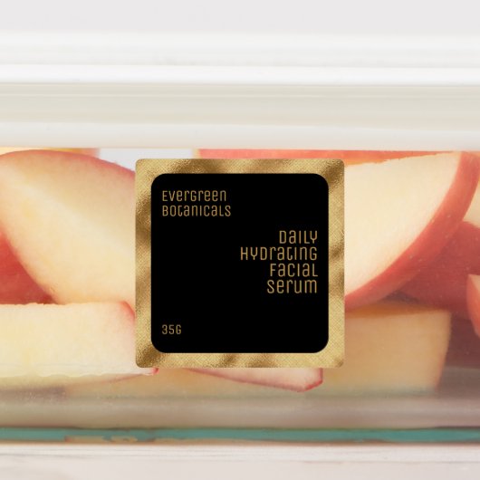 label waterdicht product - zwart en goud (Aangebracht)