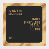 label waterdicht product - zwart en goud (Design 2)