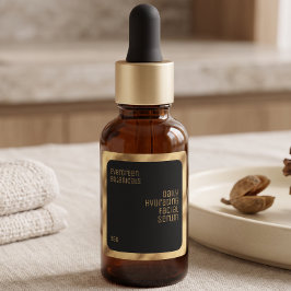 label waterdicht product - zwart en goud