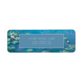 LABEL "WATERLIES" VAN MONET-ADRES (Voorkant)