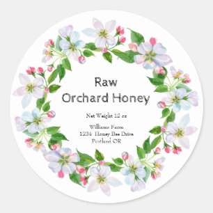Label Waterverf Honey Jar Honing van Orchard