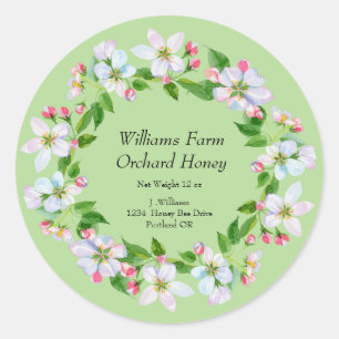 Label Waterverf Honey Jar   Honing van Orchard