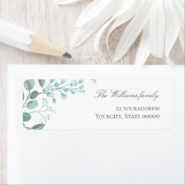label waterverf kleine bloemen