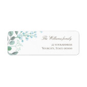 label waterverf kleine bloemen (Voorkant)