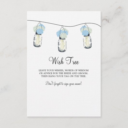 Label Weddenschap Wish Tree Advieskaart (Voorkant)