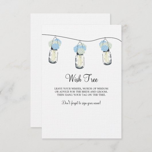 Label Weddenschap Wish Tree Advieskaart (Voorkant / Achterkant)