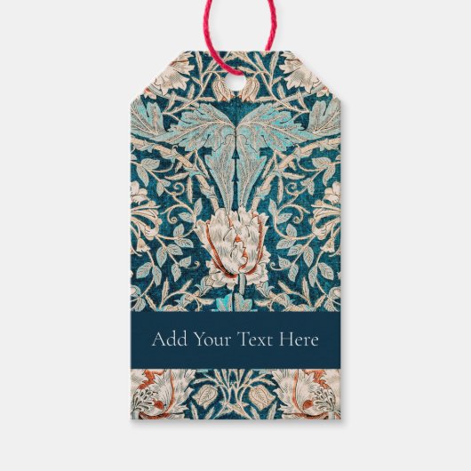 Label : WILLIAM MORRIS : HONEYSUCKLE Cadeaulabel (Voorkant)