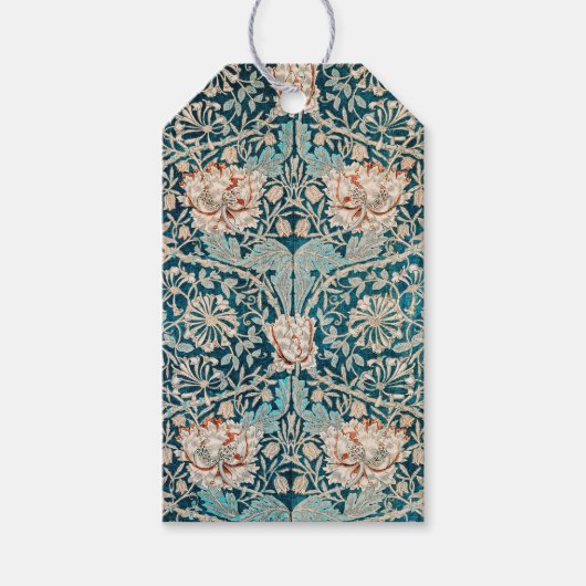 Label : WILLIAM MORRIS : HONEYSUCKLE ONTWERP Cadeaulabel (Voorkant)