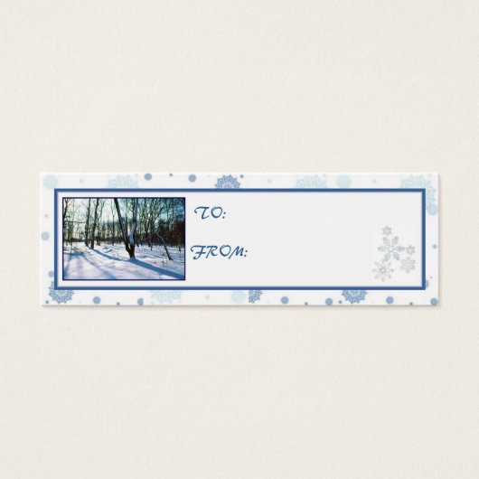 label "Winter Wonderland" Vakantiegiggift Mini Visitekaartjes (Voorkant)