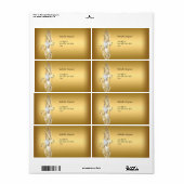 Label Wit Goud Diamant Adres (Full Sheet)