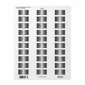 Label Wit & Zilver Eenvoudig (Full Sheet)
