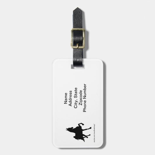 Label Zaddlebred-adres Bagagelabel (Voorkant verticaal)