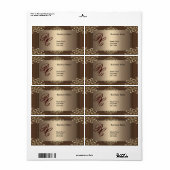 Label Zakelijk Elegant Koffie Goud Elite (Full Sheet)