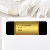 Label Zakelijk Elegant Zwart Gouden Frame (Insitu)