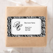 Label Zakelijk Elegant Zwart Zebra Wit Elite (Insitu)