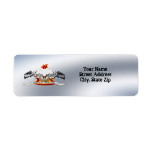 Label zeer metalen retouradres