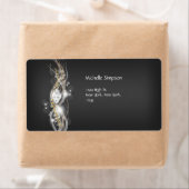 Label Zwart Grijs Wit Goud Diamant Adres (Insitu)