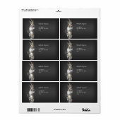 Label Zwart Grijs Wit Goud Diamant Adres (Full Sheet)