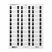 Label zwart marmer-retouradres (Full Sheet)