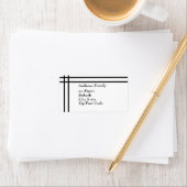 Label Zwart & Wit Eenvoudig Zwart Streep (Insitu)