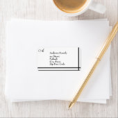 Label Zwart & Wit Eenvoudig Zwart Streep (Insitu)