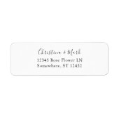 Label zwart-wit retouradres (Voorkant)