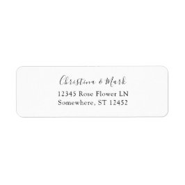 Label zwart-wit retouradres