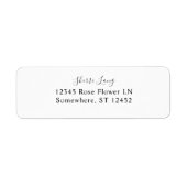 Label zwart-wit retouradres (Voorkant)