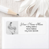 Label zwart-witretouradres (Insitu)