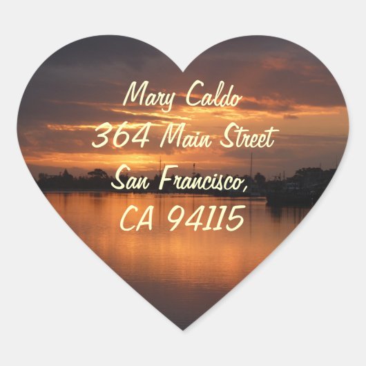 labeladres hart sticker (Voorkant)