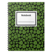 Labeled - Avocado Green op Black Notitieboek (Voorkant)