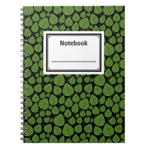 Labeled - Avocado Green op Black Notitieboek
