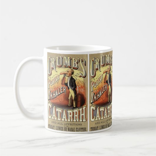 labelkunst, tandheelkundige astmainhalator koffiemok (Links)